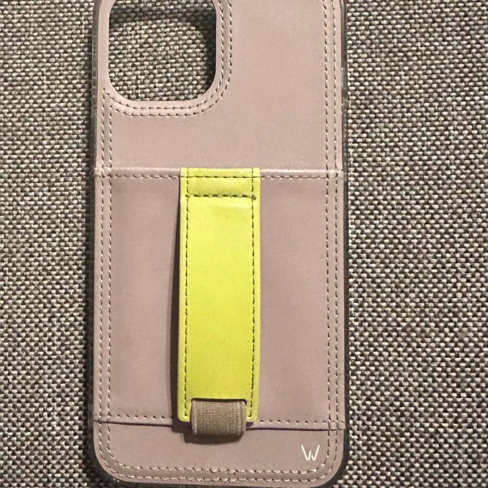 iPhone 12 Pro Max, Walli Stylish Gray and Yellow Phone Case